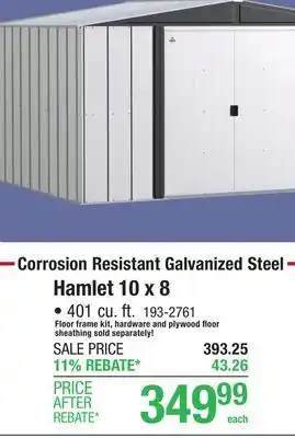 Menards Arrow Hamlet 10 x 8 Steel Outdoor Storage Shed offer