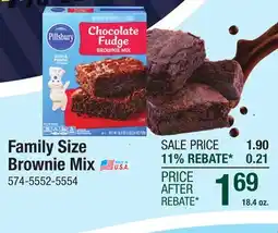 Menards Pillsbury Family Size Chocolate Fudge Brownie Mix - 18.4 oz offer