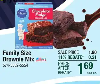 Menards Pillsbury Family Size Chocolate Fudge Brownie Mix - 18.4 oz offer