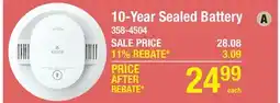 Menards Kidde 10-Year Sealed Battery Smoke Detector offer