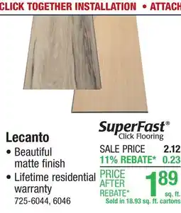 Menards SuperFast Lecanto Foothills 7 x 48 Floating Luxury Vinyl Plank Flooring (18.93 sq.ft/ctn) offer