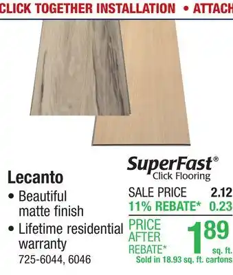 Menards SuperFast Lecanto Foothills 7 x 48 Floating Luxury Vinyl Plank Flooring (18.93 sq.ft/ctn) offer