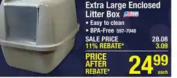 Menards Master Paws Extra Large Easy Clean Enclosed Cat Litter Box offer