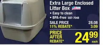Menards Master Paws Extra Large Easy Clean Enclosed Cat Litter Box offer