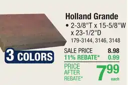 Menards 16 x 24 Quarry Gray Holland Grande Paver offer