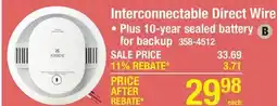 Menards Kidde Direct Wire 10-Year Battery Backup Interconnectable Smoke Detector offer