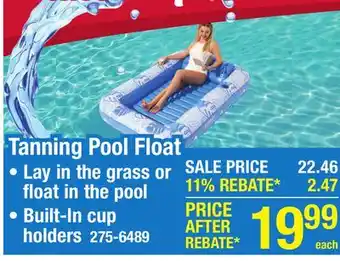 Menards SLOOSH Tanning Pool Float offer
