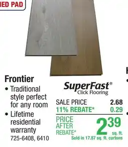 Menards SuperFast Frontier Pacific Crest 7-1/2 x 48 Floating Luxury Vinyl Plank Flooring (17.87 sq. ft./ctn) offer