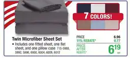 Menards Hotel & Home Dark Taupe Microfiber Sheet Set - Twin offer