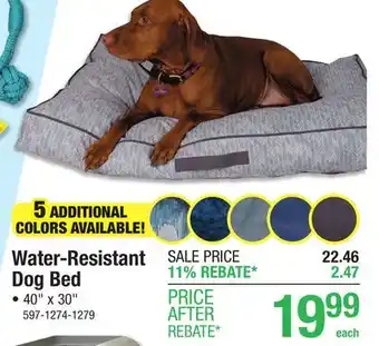 Menards 40 x 30 Grey Chevron Water Resistant Pet Bed offer