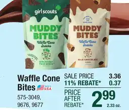 Menards Muddy Bites Girl Scout Thin Mints Waffle Cone Snacks - 2.33 oz offer