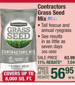 Menards Pennington Contractors Mix Grass Seed - 40 lb offer