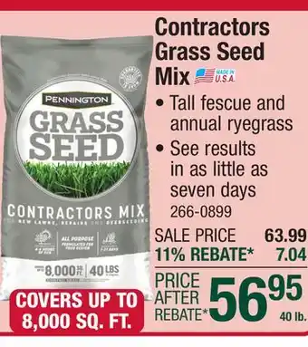 Menards Pennington Contractors Mix Grass Seed - 40 lb offer