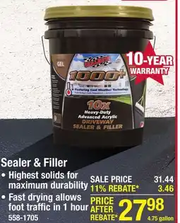 Menards SealBest 1000+ Heavy-Duty Advanced Acrylic Driveway Sealer & Filler - 4.75 gal offer