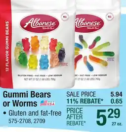 Menards Albanese 12 Flavor Mini Gummi Worms - 27 oz offer