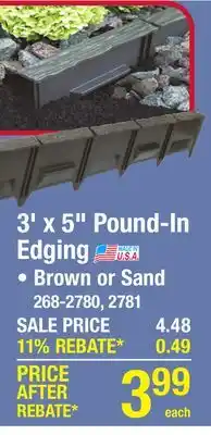 Menards Master Mark Plastics 36 Brown Stone Versa Landscape Edging offer