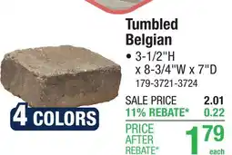 Menards 3-1/2 x 8-3/4 Quarry Gray Tumbled Medium Belgian Wall Block offer