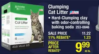 Menards Master Paws Clumping Cat Litter - 40 lbs offer