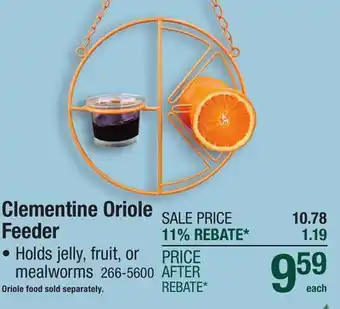 Menards Heath Outdoor Products Clementine Oriole Feeder offer