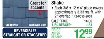 Menards Shake offer