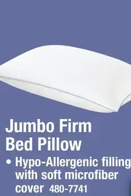 Menards Dream Safe Ultra Luxe Jumbo Firm Bed Pillow offer
