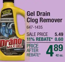 Menards Drano Max Gel Clog Remover - 42 oz offer