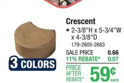 Menards 2-3/8 x 5-3/4 x 4-3/8 Gray Crescent Edger Block offer