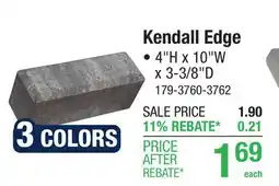 Menards 3-5/16 x 10 x 4 Charcoal Kendall Edge Edger offer