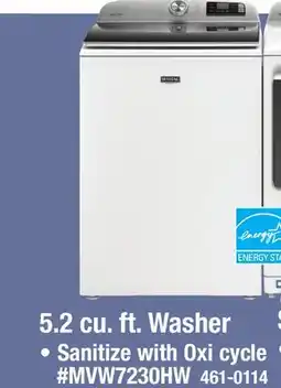 Menards Maytag 5.2 cu.ft. White Smart Top Load Washer with Extra Power offer