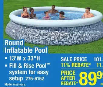 Menards Bestway Fast Set 13' x 33 Round Inflatable Pool Set - Assorted Styles offer