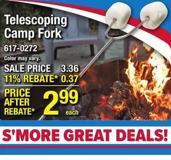 Menards Stainless Steel Telescoping Fork offer
