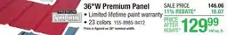 Menards 36 Premium Pro-Rib Midnight Black Steel Panel offer