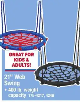 Menards 21 Black Kids' Round Web Swing offer