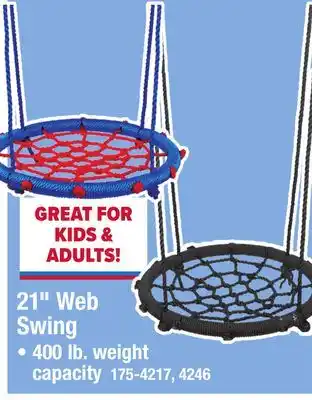 Menards 21 Black Kids' Round Web Swing offer