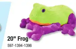 Menards Multipet 20 Green & Purple Jumbo Frog Dog Toy offer