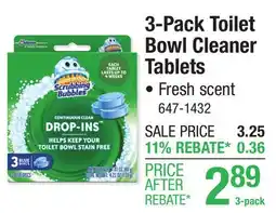 Menards Scrubbing Bubbles Drop-Ins Toilet Bowl Cleaner Tablets - 3 Count offer
