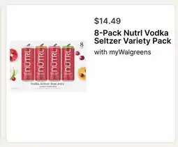 Walgreens 8-Pack Nutrl Vodka Seltzer Variety Pack offer