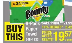 Menards Bounty Paper Towels Select-A-Size - 8 Triple Rolls offer