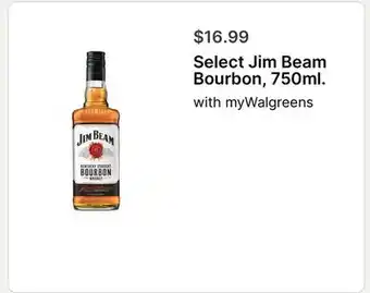 Walgreens Select Jim Beam Bourbon, 750ml offer