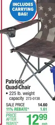 Menards Guidesman American Quad Chair offer