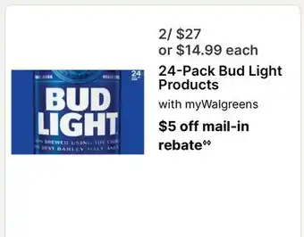 Walgreens 24-Pack Bud Light Products offer