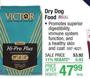 Menards VICTOR Classic Hi-Pro Plus Beef Dry Dog Food - 40 lb offer