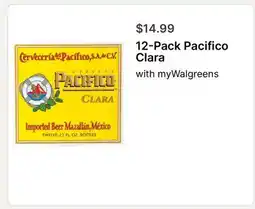 Walgreens 12-Pack Pacifico Clara offer