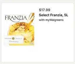 Walgreens Select Franzia offer