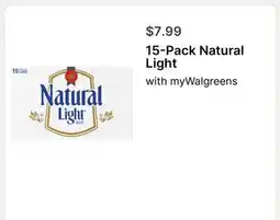 Walgreens 15-Pack Natural Light offer