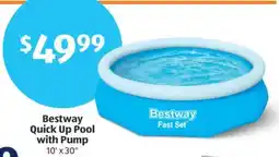 Aldi Bestway Quick Up Pool with Pump 10' x 30 offer