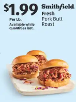 Aldi Fresh Pork Butt Roast offer