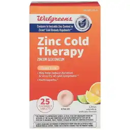 Walgreens Zinc Cold Therapy Chewable Tablets offer