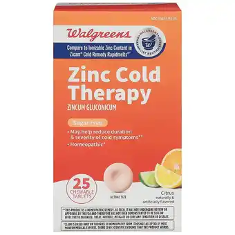 Walgreens Zinc Cold Therapy Chewable Tablets offer