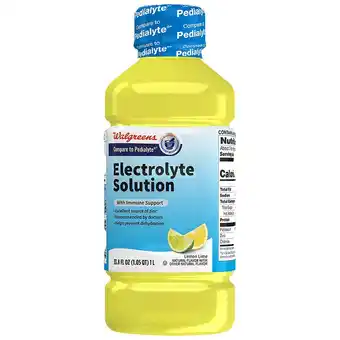 Walgreens Electrolyte Solution With Zinc Lemon Lime offer
